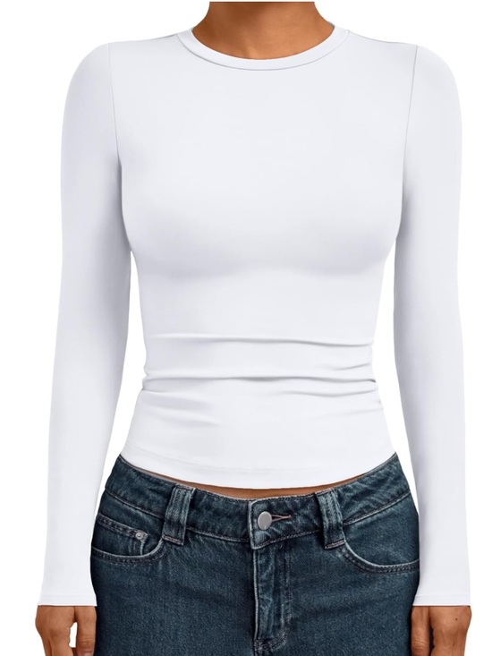 Automet Tops - AUTOMET White Long-Sleeve Top